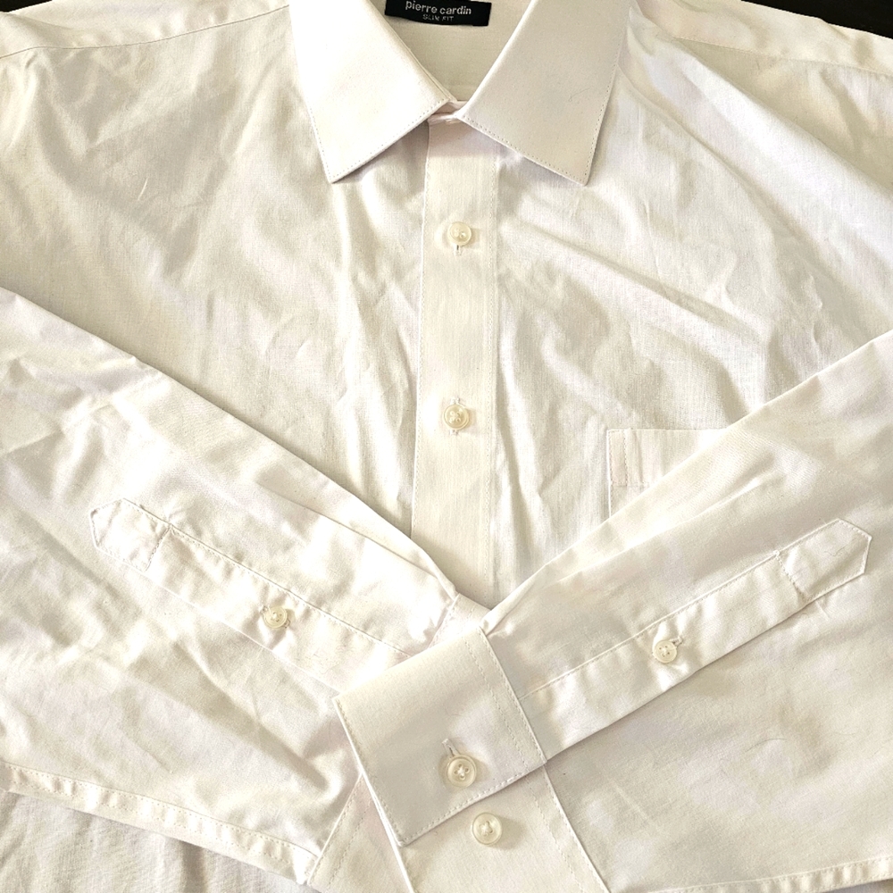 Brand new Italian designer Pierre Cardin slim fit button-down shirt